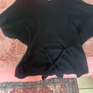 Willi Smith Black Knit Crewneck Top